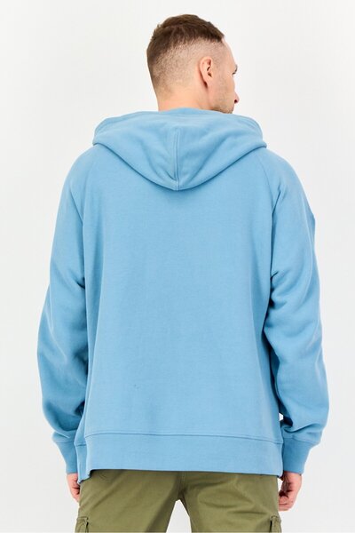 Timberland Men Embroidered Logo Long Sleeve Hoodie, Slate Blue