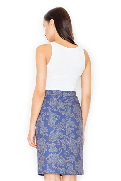 Figl Elegant pencil skirt with geometric pattern M516 size S