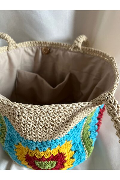 İhtiyacımVar Designed Handle Bag, Stylish and Comfortable Wide Handle Bag 35*25 cm