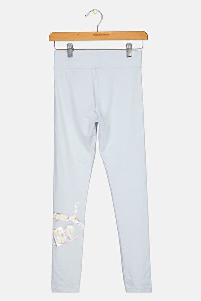 Puma Kids Girl Sportswear Fit Brand Logo Training Leggings, Ice Blue