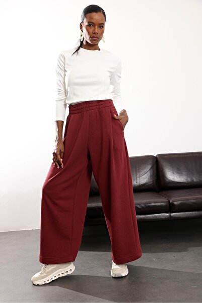 5in1Canpolat Burgundy High Waist Tok Tracksuit 0155