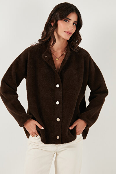 Lela Μάλλινη ζακέτα με χαλαρή εφαρμογή κουμπιά HIRKA 4617021