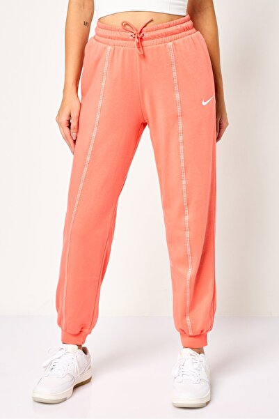 Nike Women Loose Fit Embroidered Logo Outdoor Sweatpants, Dark Peach