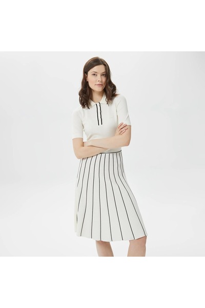 Lacoste Women's Flare Fit White Skirt