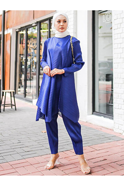 FridayIn Casual Round neck Solid color Irregular Regular sleeve Pants Suits