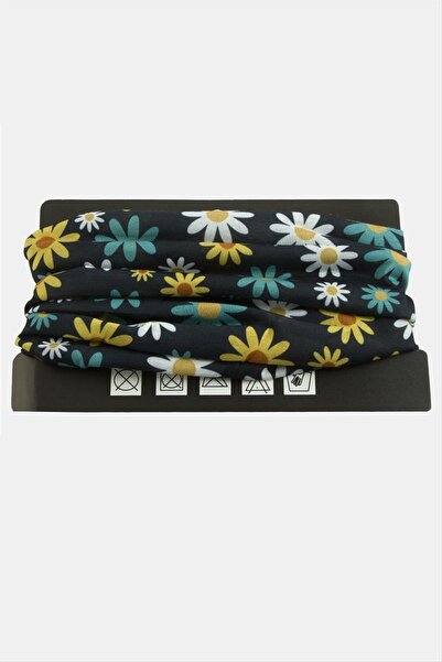 ZERO LAND MTXDPN Μοτίβο μαργαρίτας (113739) Μπαφάκι λαιμόκοψη-Μαύρο