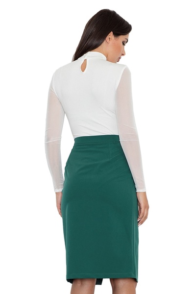 Figl Elegant green high waist pencil skirt M559 size M