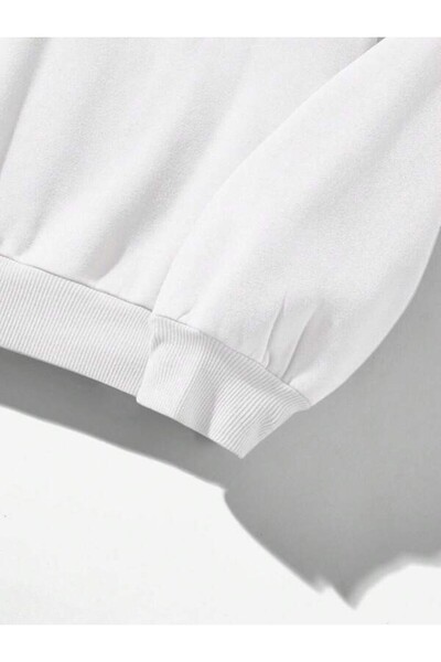 LAVİTTA Unisex Relaxed Fit Motto Printed Sweatshirt