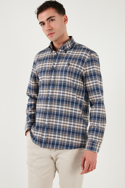 U.S. Polo Assn. U.S. Polo Pamuklu Regular Fit Logolu Uzun Kollu Gömlek Erkek ...