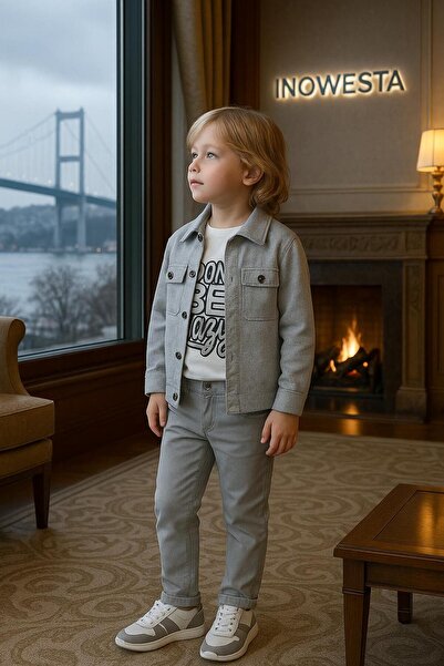 inowesta Boy's 3-Piece Casual and Special Combination Set (Please Choose One Size Larger)