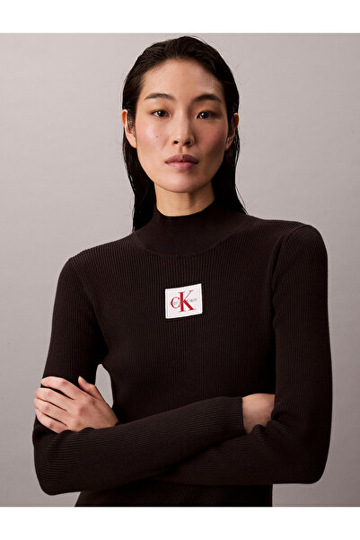 Calvin Klein Cotton Knit Roll Neck Dress