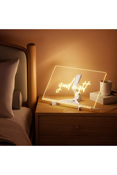 AUXITO Tablă desen și mesaje LED, markere cu 7 culori, acrilic pentru copii și activități recreative