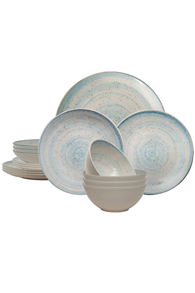 Cesiro 16-piece plate set for 4 people, Marshmallow, Cesiro, Multicolor