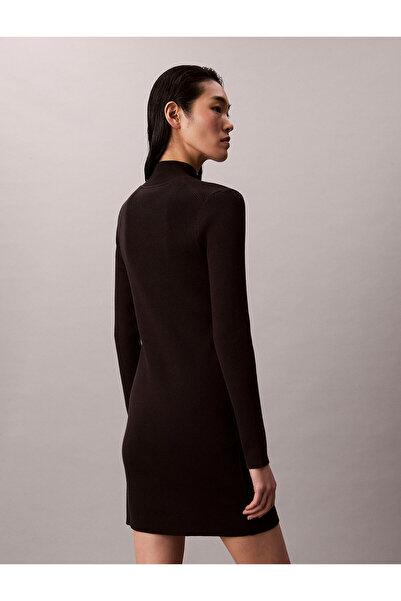 Calvin Klein Cotton Knit Roll Neck Dress