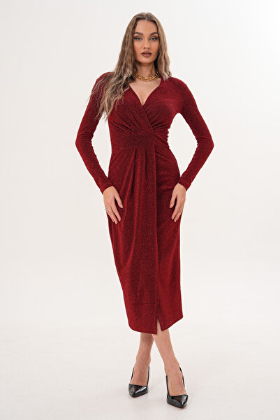 MILANOFOX Glitter Flower Envelope Dress