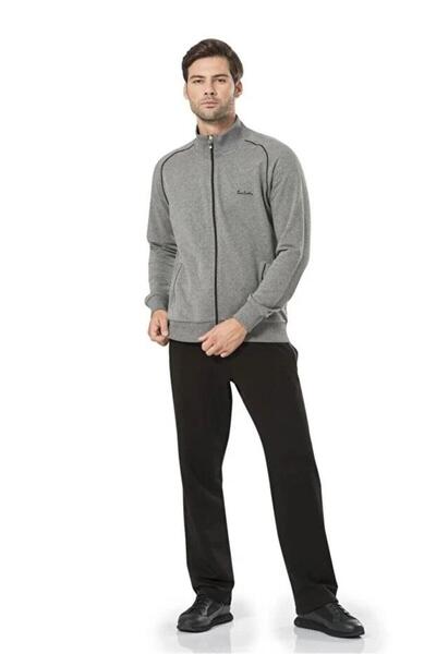 Pierre Cardin Men's 100% Cotton Zippered and Pocketed 2 Thread Tracksuit Set