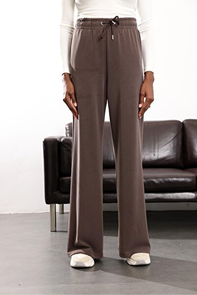 5in1Canpolat Bitter Brown Elastic Waist Modal Tracksuit 1146