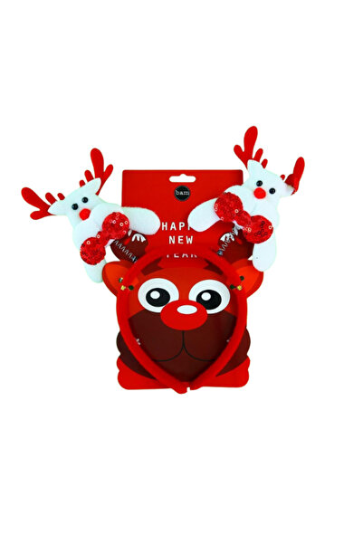 Dörtel Tedarik New Year's Crown with Deer, Pine Trees, Sequins, Swinging New Year's Crown 1737