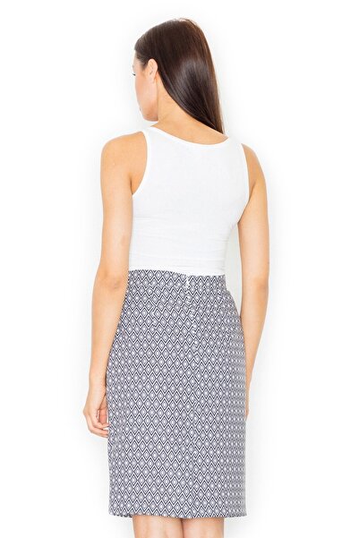 Figl Elegant pencil skirt with geometric pattern M516 size XL