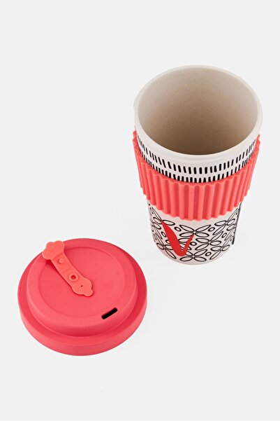 Kitchen Craft Bamboo Travel Mug 410 Ml, Multicolor