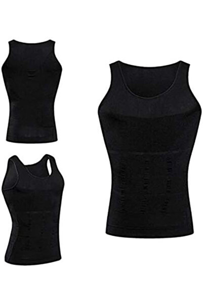 Genaric Mens Slimming Body Shaper Vest Shirt Abs Top Compression Shirt Shapewear Slimming Vest for Men