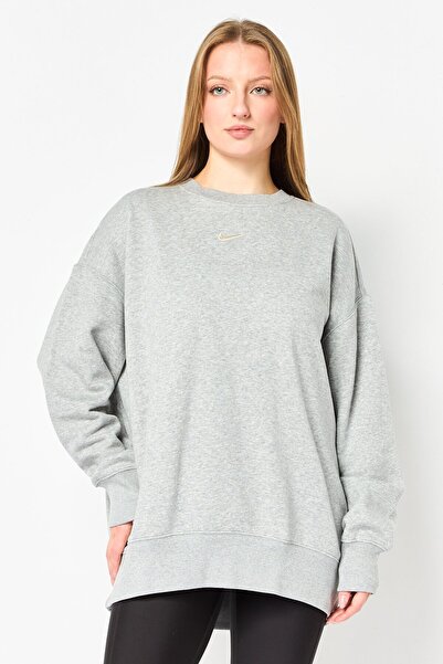 Nike Women Oversized Fit Long Sleeve Outdoor Sweatshirt, Grey