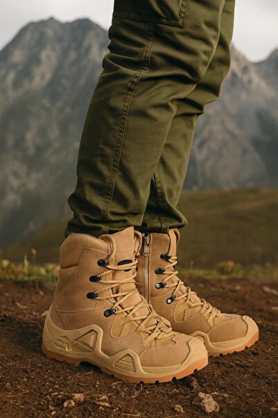 MODAONN Men's Postal Desert Military Zippered Boots
