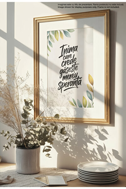 21mxm Inima Care Crede - Unframed Romanian Religious Canvas Poster - Digital Print