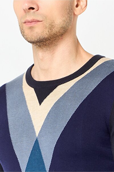 Lacoste Men Crew Neck Allover Print Sweater, Multicolor