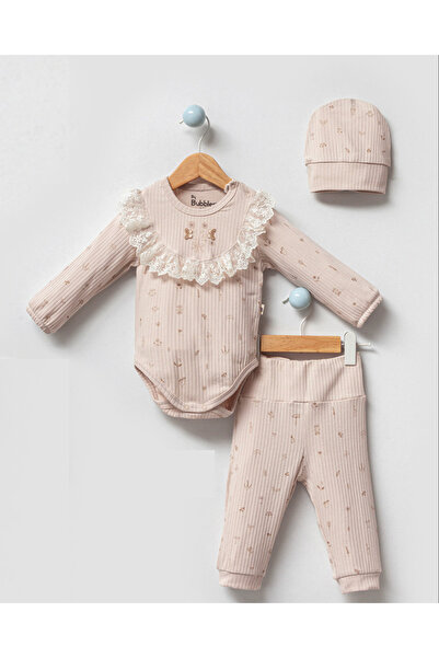 by bubbles Natural Butterfly Detail Bodysuit Set