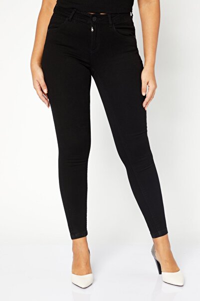 Noisy May Women Regular Fit Solid Casual Pants, Black