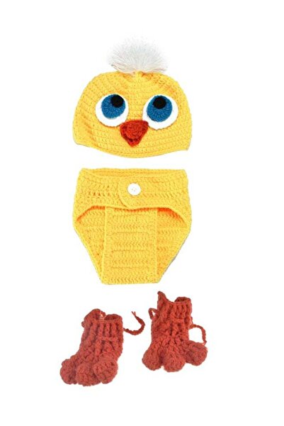 Generic 5-Piece Crochet Knitted Photography Prop Outfit Set