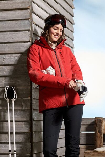 Tchibo Women Hooded Long Sleeve Soft Shell Jacket, Orange