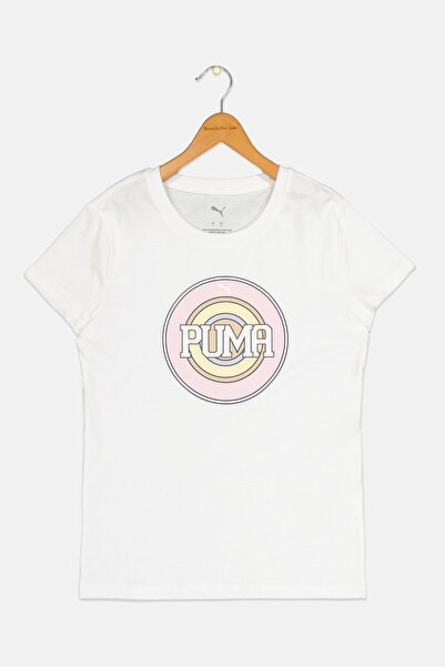 Puma Kids Girl Short Sleeve Outdoor T-Shirt, White
