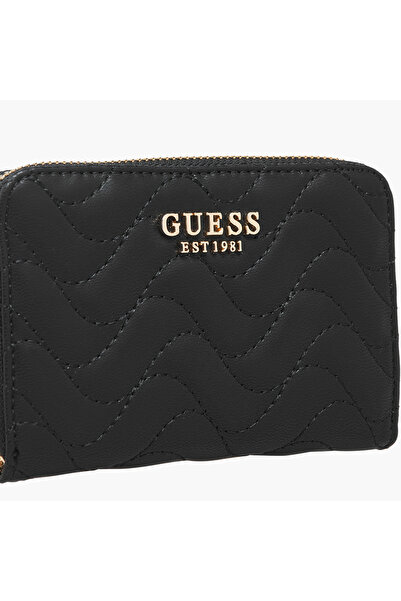 Guess Melisandra Quilted Wallet with Zip Closure