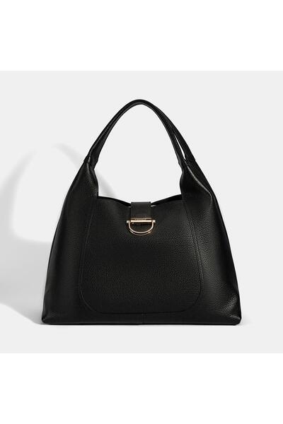 Desa Women's Black Wallet Leather Shoulder Bag with Accessories