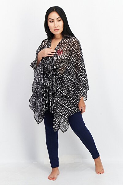 PHILIPP PLEIN بلوزة نسائية مطبوعة بالكامل، مجموعة باللون الأسود