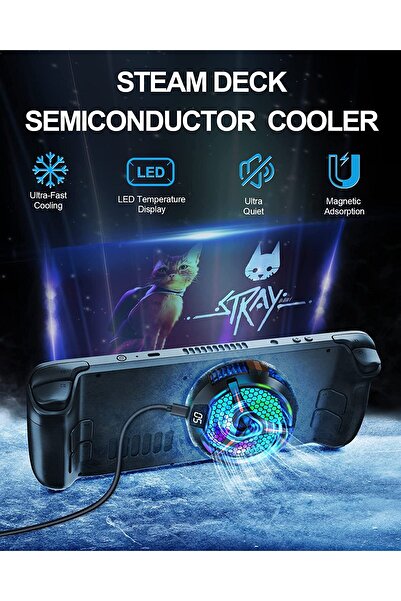 Generic iPad Radiator Magnetic Tablet Cooler,Compatible For Steam Deck With Temperature Display