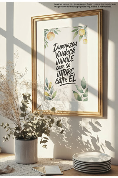 21mxm God Heals Hearts - Unframed Romanian Religious Canvas Poster - Digital Print