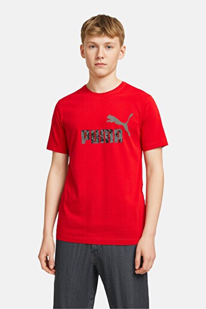 Puma Kids Boy Sportswear Fit Short Sleeve Outdoor T-Shirt, Red
