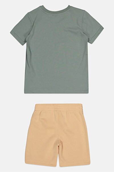 Puma Kids Boy Sportswear Fit 2 Pcs Short Sleeve Outdoor T-Shirt And Shorts Set, Multicolor