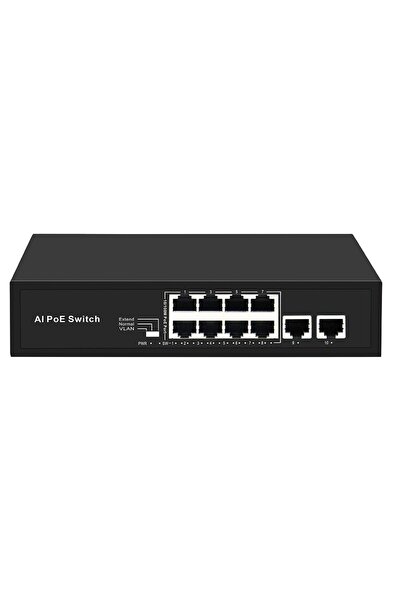 OJC FİBER Ojc Ods-8P2U 8 Ports 10/100m Poe Switches+ 2 Ports 10/100 Uplink