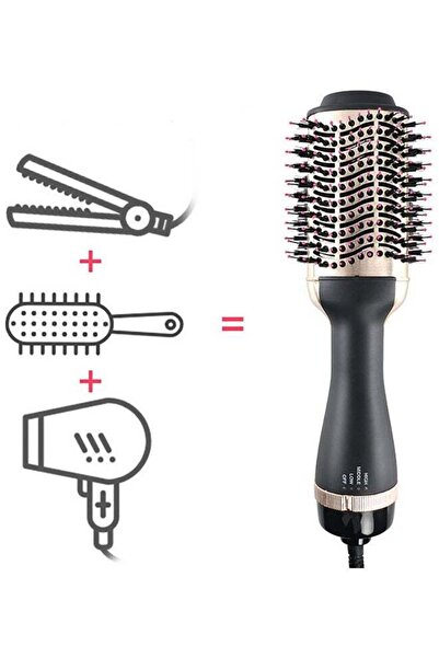 Arabest Styler & Volumizer Hot Air Brush - Negative Ion Ceramic, Black (38 x 11.5 x 9 cm)