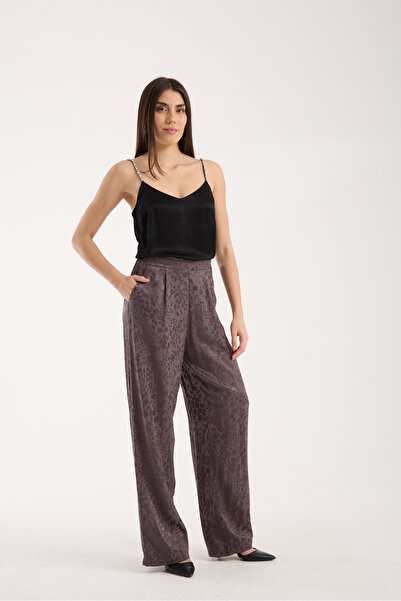 DeChival Women's Baggy Pants - Loose Pants with Pockets and Front Folding