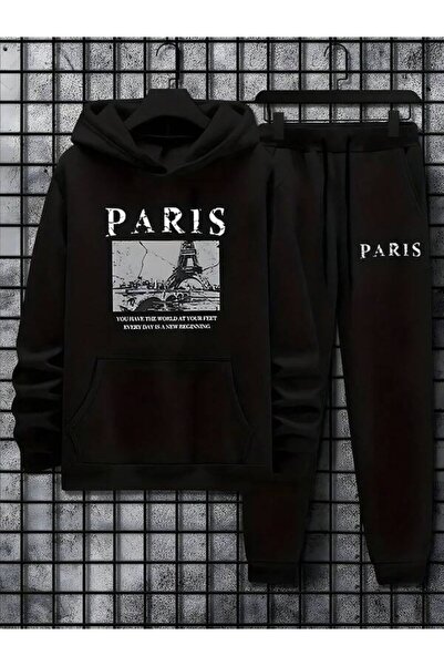 Soothing Space Paris Printed Unisex Tracksuit Set