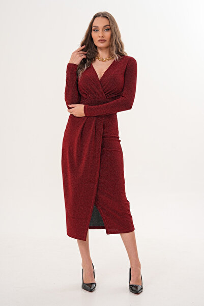 MILANOFOX Glitter Flower Envelope Dress