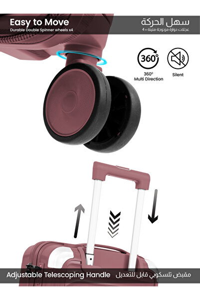 PARAJOHN GlidePro 20-Inch Cabin-Size (Small) PP Hard Case Luggage Trolley Bag with 8 Spinner Wheels and Lock