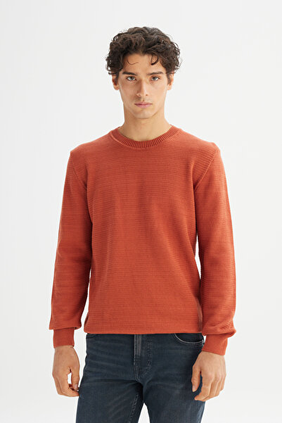 Lee %100 Pamuk Regular Fit Normal Kesim Bisiklet Yaka Triko Kazak