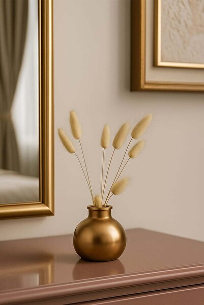 Otaera Gold Top Vase - Boho Style Round Object, for Living Room Decoration an...