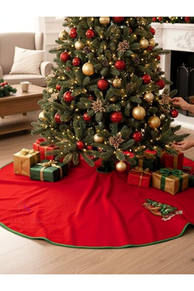 shules collection Bear Embroidered Pine Tree Cover (90cm)